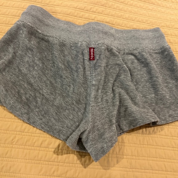 Hard tail low rise grey terry shorts. - Picture 2 of 3